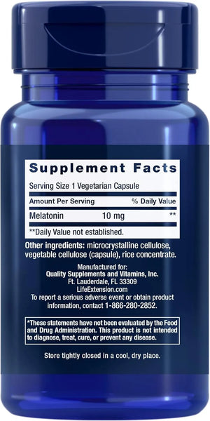 LIFE EXTENSION - Life Extension Melatonin 10Mg. 60 Capsulas - The Red Vitamin MX - Suplementos Alimenticios - {{ shop.shopifyCountryName }}