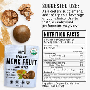 WHYZ - WHYZ Organic Monk Fruit Extract 142Gr. - The Red Vitamin MX - Suplementos Alimenticios - {{ shop.shopifyCountryName }}