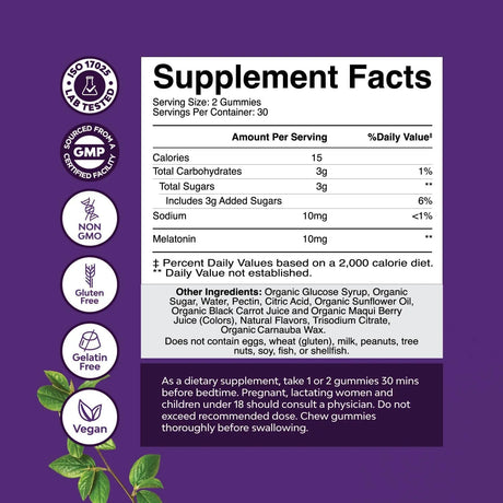 NATURES CRAFT - Natures Craft Organic Melatonin Gummies 10Mg. 60 Gomitas - The Red Vitamin MX - Suplementos Alimenticios - {{ shop.shopifyCountryName }}