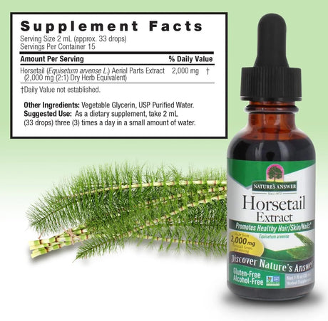 NATURE´S ANSWER - Nature's Answer Alcohol-Free Horsetail Herb Extract 1 Fl.Oz. - The Red Vitamin MX - Suplementos Alimenticios - {{ shop.shopifyCountryName }}