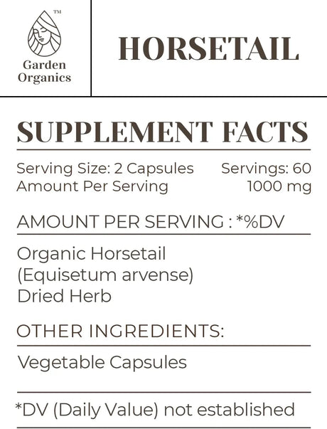 GARDEN ORGANICS - Garden Organics Horsetail 1000Mg. 120 Capsulas - The Red Vitamin MX - Suplementos Alimenticios - {{ shop.shopifyCountryName }}