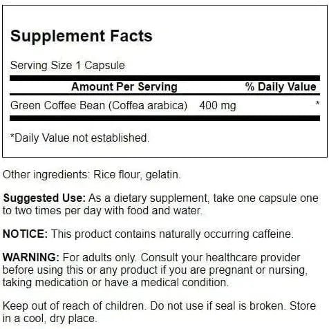 SWANSON - Swanson Full Spectrum Green Coffee Bean 400Mg. 60 Capsulas - The Red Vitamin MX - Suplementos Alimenticios - {{ shop.shopifyCountryName }}