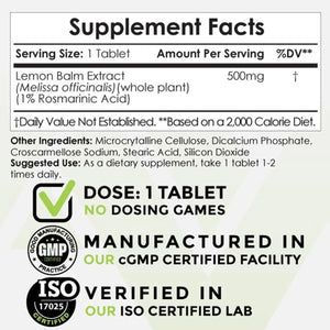 NOOTROPICS DEPOT - Nootropics Depot Lemon Balm Extract 500Mg. 60 Capsulas - The Red Vitamin MX - Suplementos Alimenticios - {{ shop.shopifyCountryName }}