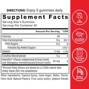 FORCE FACTOR - Force Factor Creatine Gummies 150 Gomitas - The Red Vitamin MX - Suplementos Alimenticios - {{ shop.shopifyCountryName }}