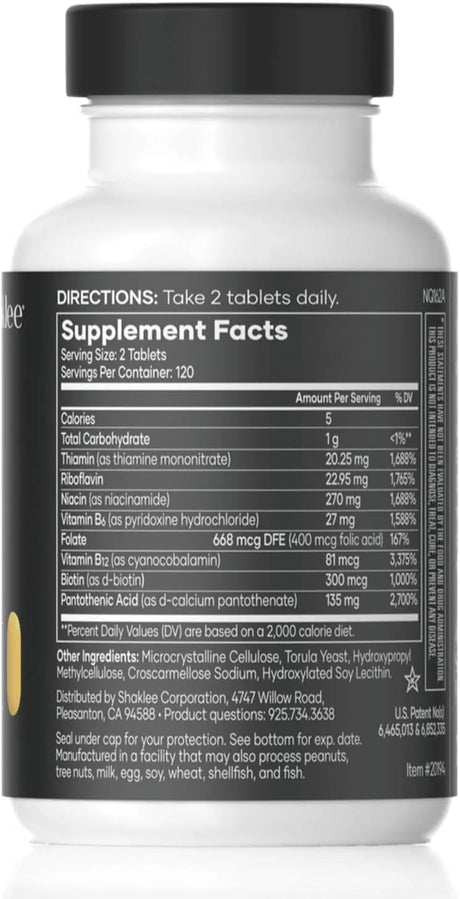 SHAKLEE - Shaklee B-Complex 240 Tabletas - The Red Vitamin MX - Suplementos Alimenticios - {{ shop.shopifyCountryName }}