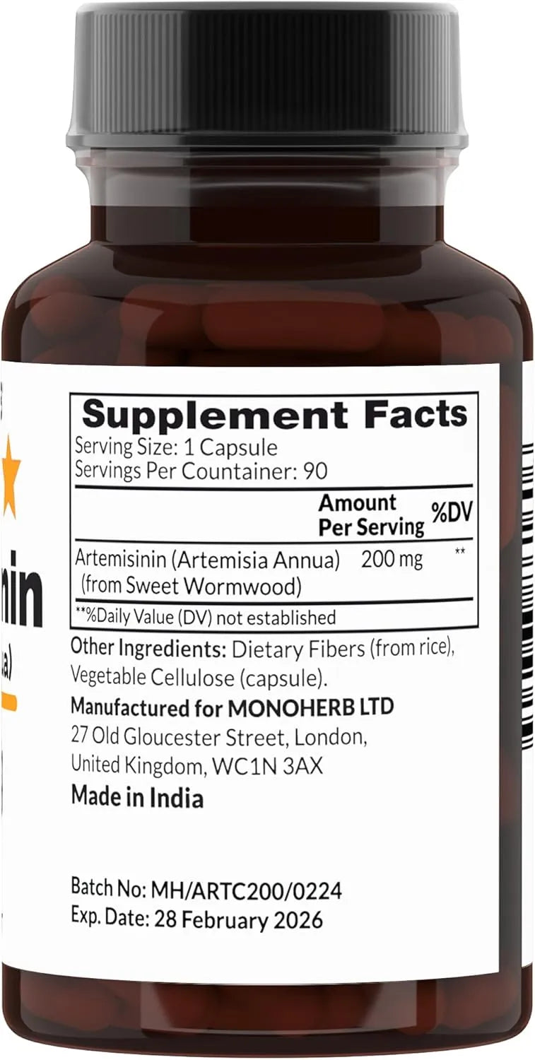 MONOHERB - Monoherb Artemisinin 200Mg. 90 Capsulas - The Red Vitamin MX - Suplementos Alimenticios - {{ shop.shopifyCountryName }}