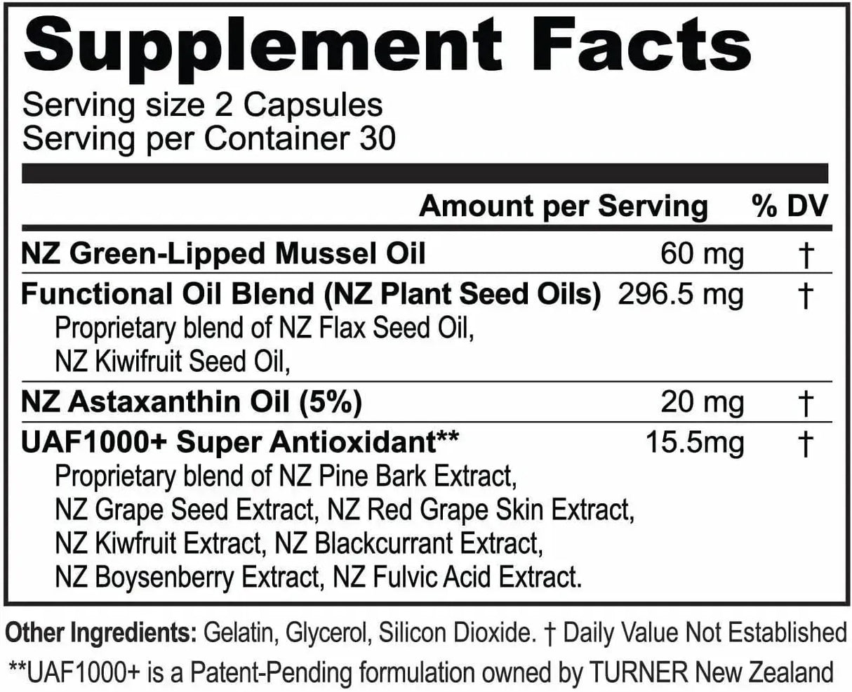 TURNER - TURNER New Zealand Green Lipped Omega-3 Mussel Oil 60 Capsulas Blandas 2 Pack - The Red Vitamin MX - Suplementos Alimenticios - {{ shop.shopifyCountryName }}