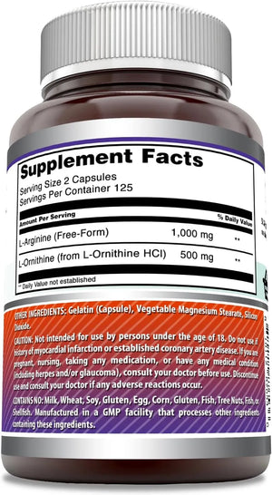 AMAZING FORMULAS - Amazing Formulas L-Arginine L-Ornithine 1500Mg. 250 Capsulas - The Red Vitamin MX - Suplementos Alimenticios - {{ shop.shopifyCountryName }}