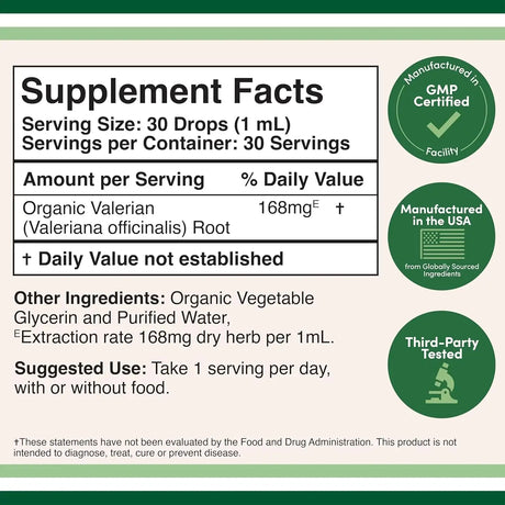 DOUBLE WOOD SUPPLEMENTS - Double Wood Supplements Valerian Root Drops for Sleep 1 Fl.Oz. - The Red Vitamin MX - Suplementos Alimenticios - {{ shop.shopifyCountryName }}