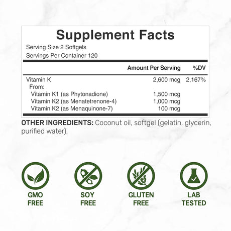 DEAL SUPPLEMENT - DEAL SUPPLEMENT Premium Vitamin K Complete 240 Capsulas - The Red Vitamin MX - Suplementos Alimenticios - {{ shop.shopifyCountryName }}