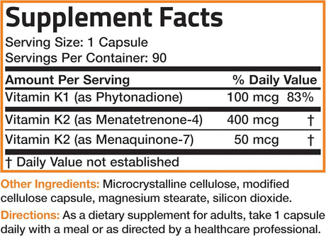 BRONSON - Bronson Vitamin K Triple Play 90 Capsulas - The Red Vitamin MX - Suplementos Alimenticios - {{ shop.shopifyCountryName }}