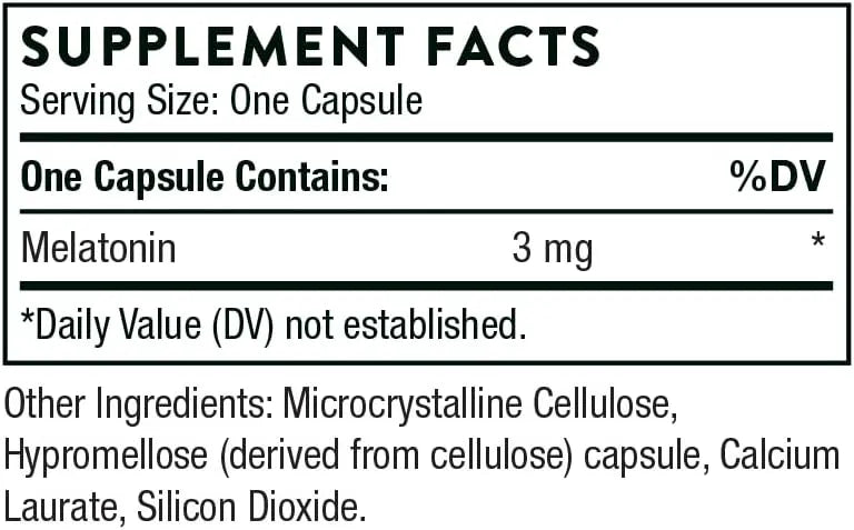 THORNE RESEARCH - THORNE Melaton-3 3Mg. 60 Capsulas - The Red Vitamin MX - Suplementos Alimenticios - {{ shop.shopifyCountryName }}