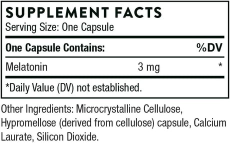 THORNE RESEARCH - THORNE Melaton-3 3Mg. 60 Capsulas - The Red Vitamin MX - Suplementos Alimenticios - {{ shop.shopifyCountryName }}