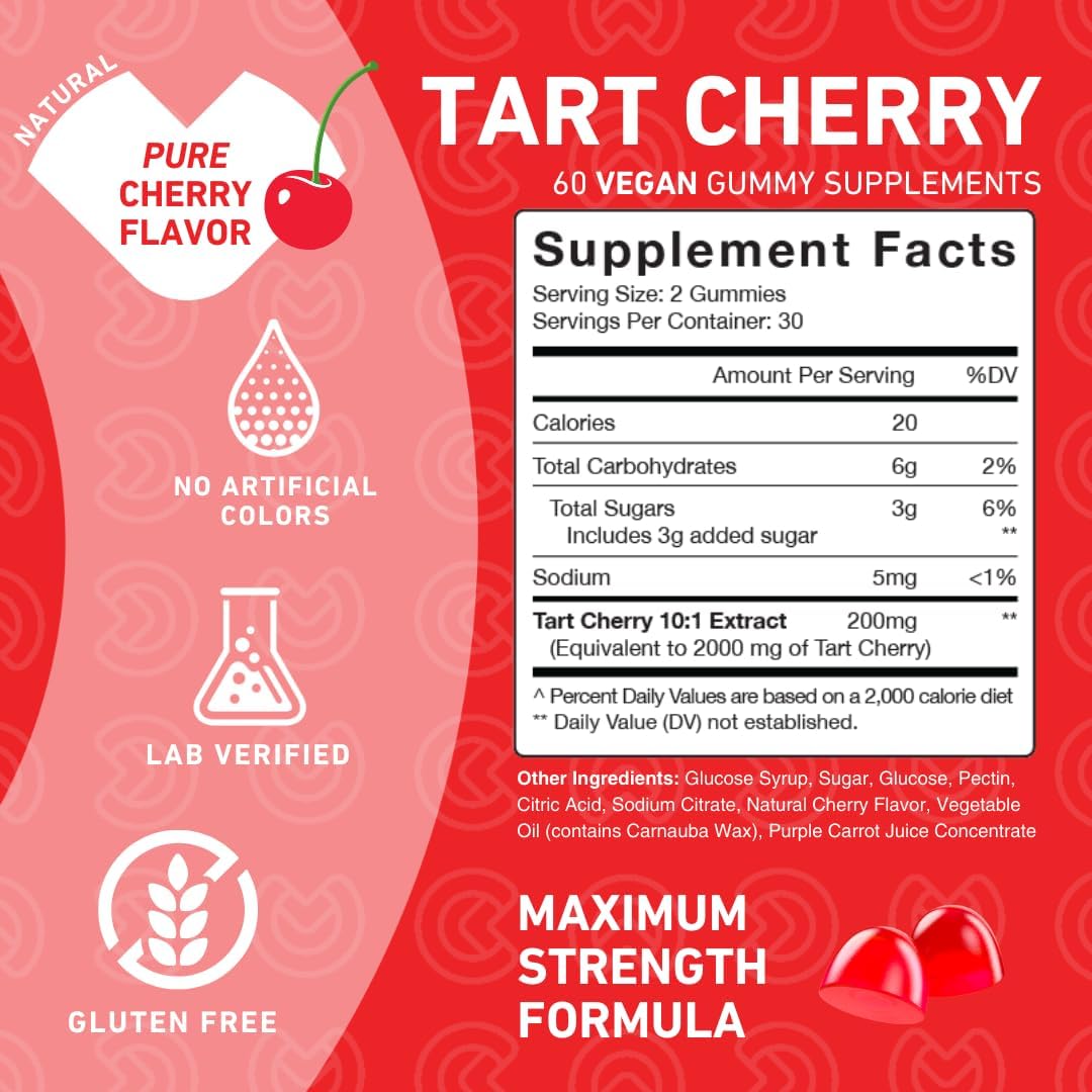 PUREFINITY Tart Cherry Gummies 60 Gomitas