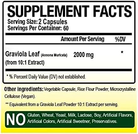 Biotech Nutritions Graviola Extract 2000Mg. 120 Capsulas