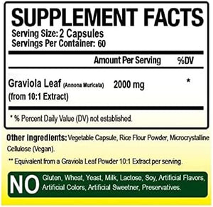 Biotech Nutritions Graviola Extract 2000Mg. 120 Capsulas