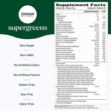 Centrum Supergreens Superfood Powder 300Gr.