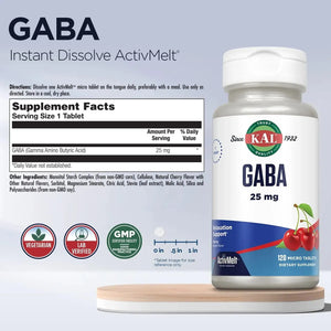 KAL - KAL GABA Cherry Flavor ActivMelt Instant Dissolve 120 Micro Tabletas - The Red Vitamin MX - Suplementos Alimenticios - {{ shop.shopifyCountryName }}