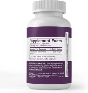PURE ORIGINAL INGREDIENTS - Pure Original Ingredients Valerian Root 100 Capsulas - The Red Vitamin MX - Suplementos Alimenticios - {{ shop.shopifyCountryName }}