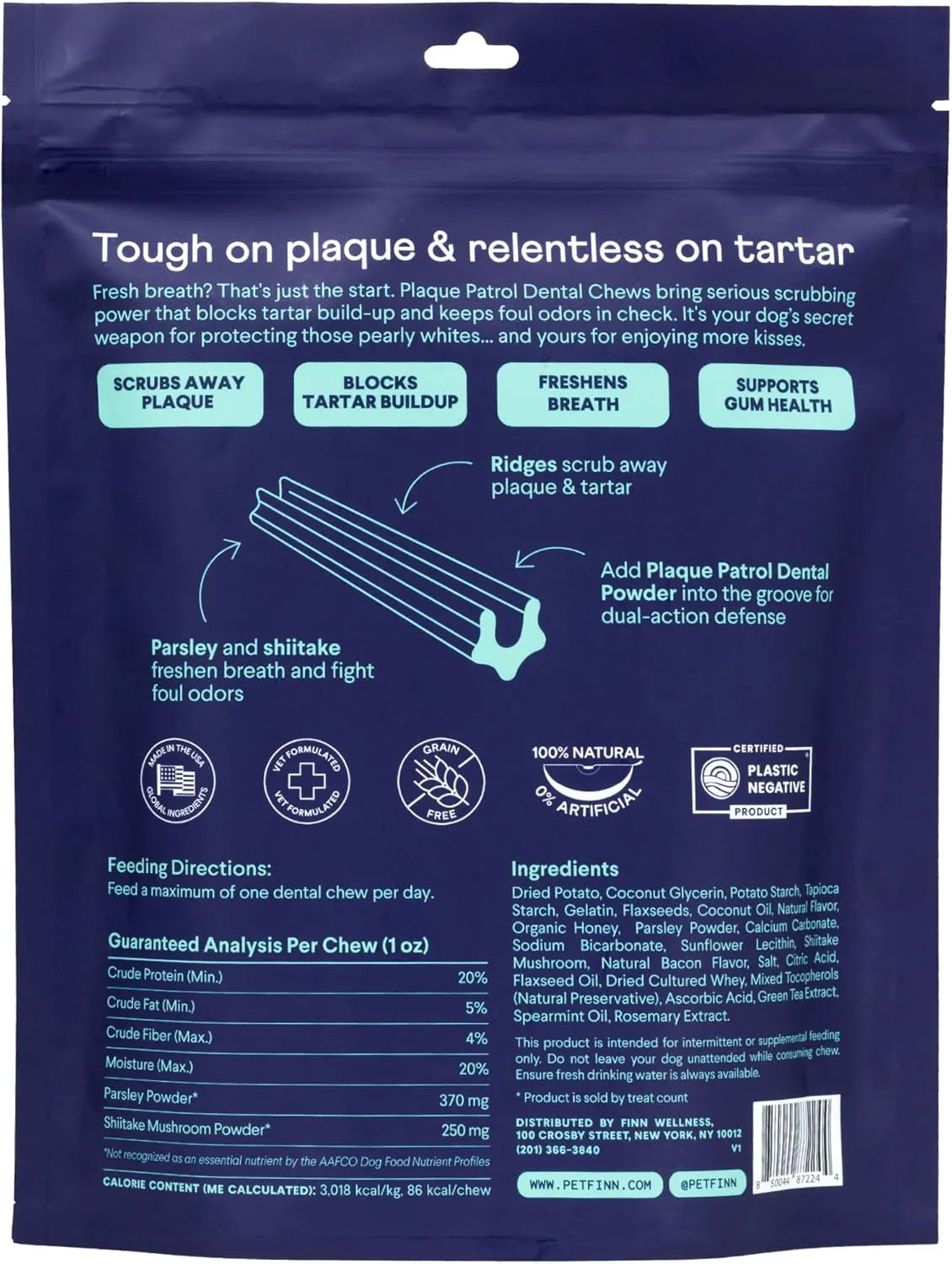 FINN - Finn Plaque Patrol Dental Chews Medium/Large Dogs, 25+ lbs 425Gr. - The Red Vitamin MX - Cuidado Dental Para Perros - {{ shop.shopifyCountryName }}