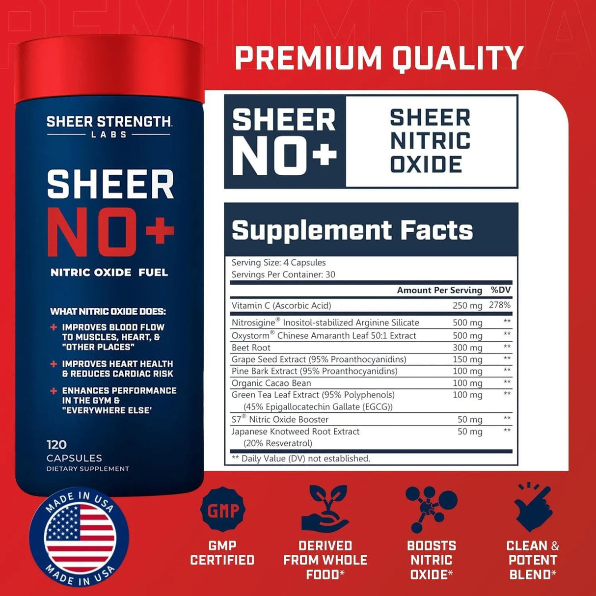 SHEER STRENGTH LABS - Sheer Strength Labs Nitric Oxide Booster for Men 120 Capsulas - The Red Vitamin MX - Suplementos Alimenticios - {{ shop.shopifyCountryName }}