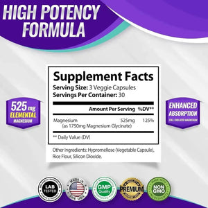 TOPLUX - Toplux Magnesium Glycinate Complex 525Mg. 90 Capsulas - The Red Vitamin MX - Suplementos Alimenticios - {{ shop.shopifyCountryName }}