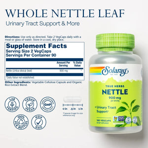 SOLARAY - Solaray Nettle Leaf 900Mg. 180 Capsulas - The Red Vitamin MX - Suplementos Alimenticios - {{ shop.shopifyCountryName }}