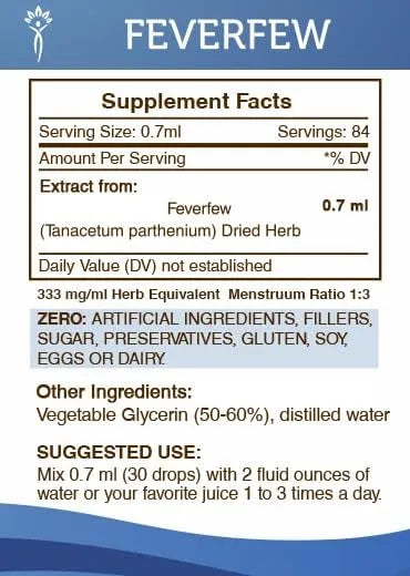 SECRETS OF THE TRIBE - Secrets of the Tribe Feverfew Liquid Extract 2 Fl.Oz. - The Red Vitamin MX - Suplementos Alimenticios - {{ shop.shopifyCountryName }}