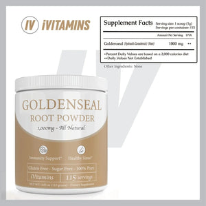 IVITAMINS - iVitamins Goldenseal Powder 115 Servicios - The Red Vitamin MX - Suplementos Alimenticios - {{ shop.shopifyCountryName }}