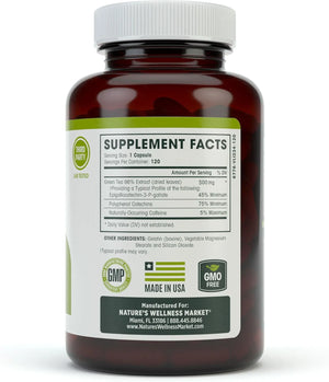 NATURES WELLNESS - Natures Wellness Green Tea Extract 120 Capsulas - The Red Vitamin MX - Suplementos Alimenticios - {{ shop.shopifyCountryName }}