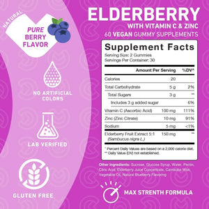 PUREFINITY - PUREFINITY Sambucus Elderberry Gummies 60 Gomitas 2 Pack - The Red Vitamin MX - Suplementos Alimenticios - {{ shop.shopifyCountryName }}