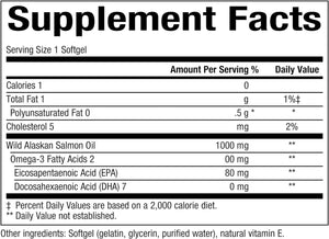 NATURAL FACTORS - Natural Factors Wild Alaskan Salmon Oil 180 Capsulas Blandas - The Red Vitamin MX - Suplementos Alimenticios - {{ shop.shopifyCountryName }}