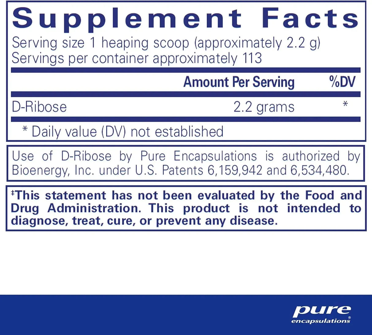PURE ENCAPSULATIONS - Pure Encapsulations Ribose Powder 250Gr. - The Red Vitamin MX - Suplementos Alimenticios - {{ shop.shopifyCountryName }}