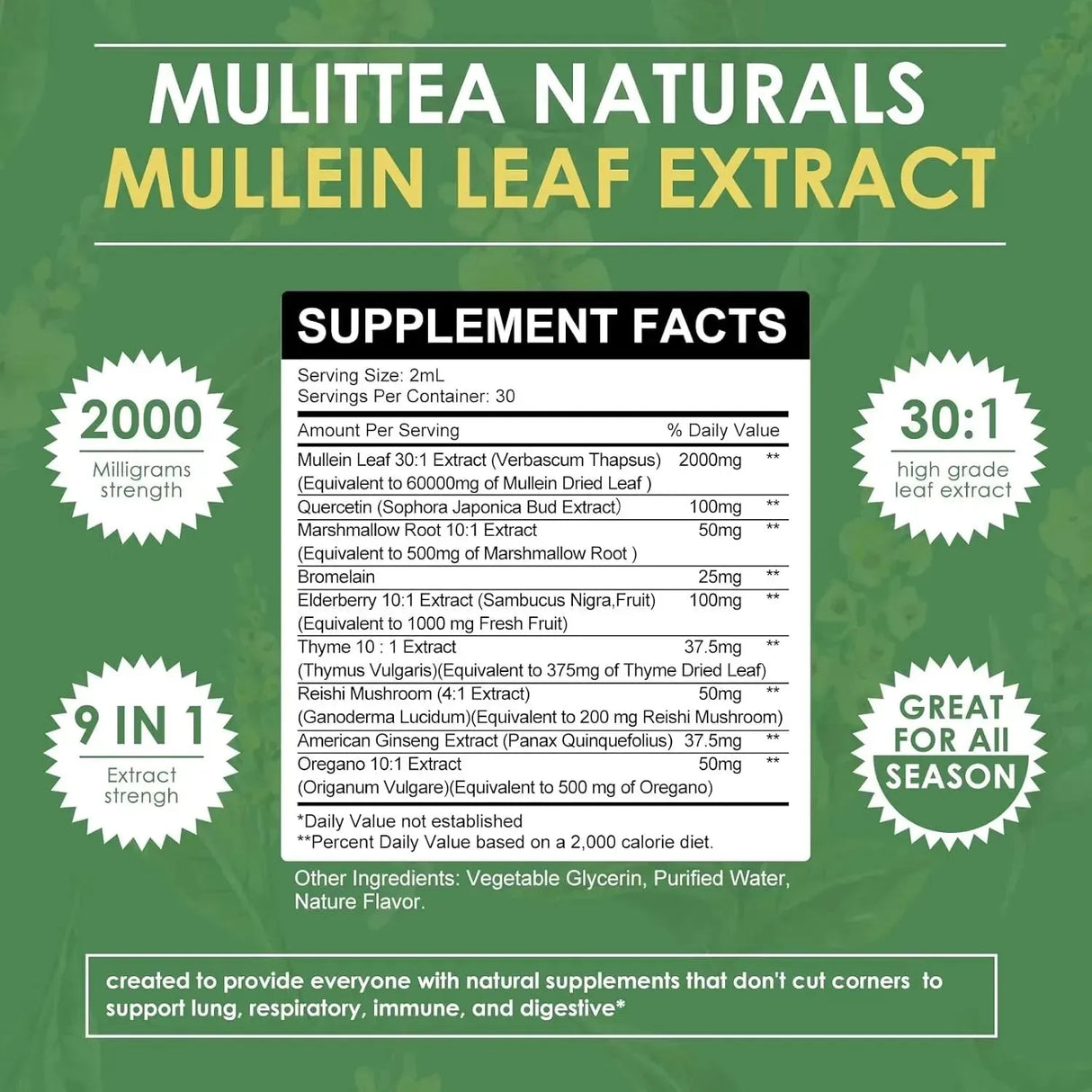 MULITTEA - Mulittea Mullein Drops for Lungs 60Ml. - The Red Vitamin MX - Suplementos Alimenticios - {{ shop.shopifyCountryName }}