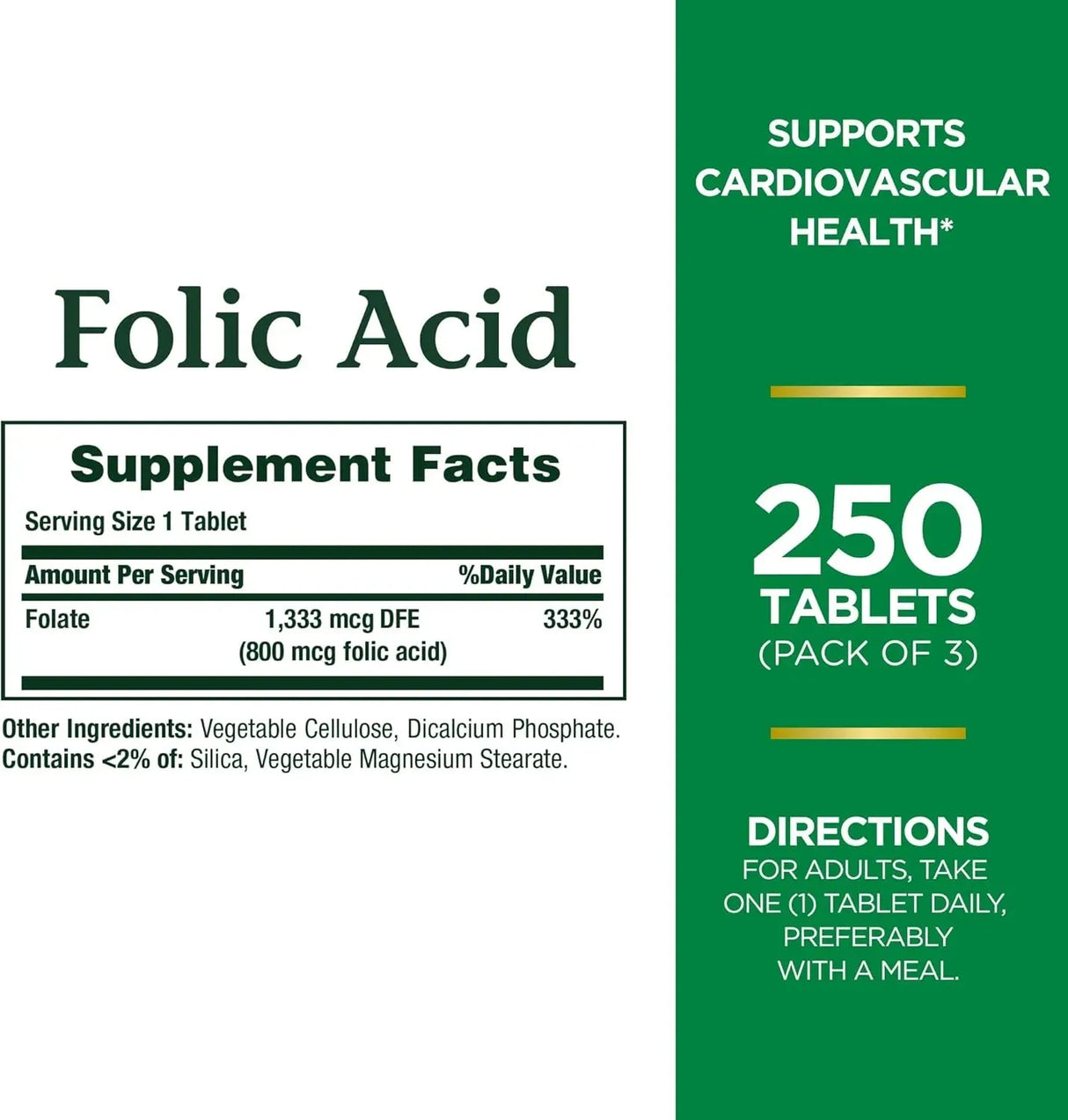 NATURE'S BOUNTY - Nature's Bounty Folic Acid 800mcg 250 Tabletas - The Red Vitamin MX - Suplementos Alimenticios - {{ shop.shopifyCountryName }}