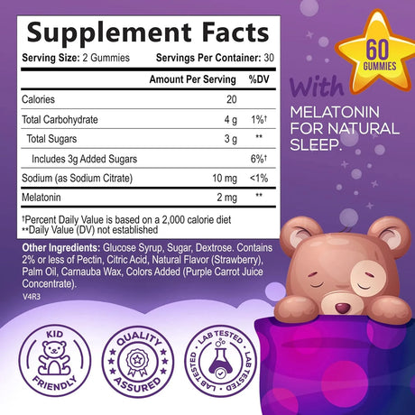 NATURE'S NUTRITION - Nature's Nutrition Kids Melatonin Gummy 2Mg. 60 Gomitas - The Red Vitamin MX - Suplementos Alimenticios - {{ shop.shopifyCountryName }}