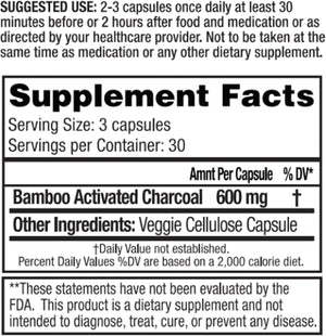 Dr. Tennant's Activated Bamboo Charcoal 90 Capsulas