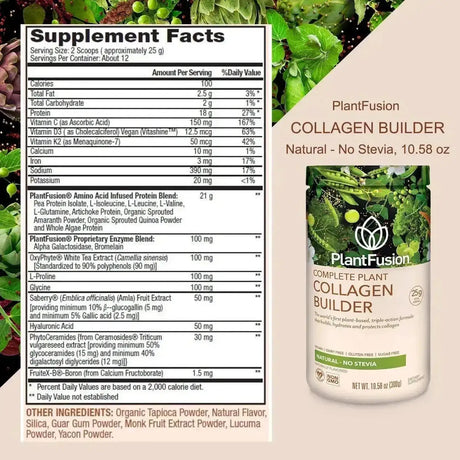 PLANTFUSION - PlantFusion Vegan Collagen Powder Unflavored 300Gr. - The Red Vitamin MX - Suplementos Alimenticios - {{ shop.shopifyCountryName }}