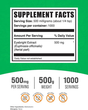 BULK SUPPLEMENTS - Bulk Supplements Eyebright Extract Powder 500Gr. - The Red Vitamin MX - Suplementos Alimenticios - {{ shop.shopifyCountryName }}