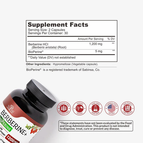 NUTREB - Nutreb Berberine 1200Mg. 60 Capsulas - The Red Vitamin MX - Suplementos Alimenticios - {{ shop.shopifyCountryName }}