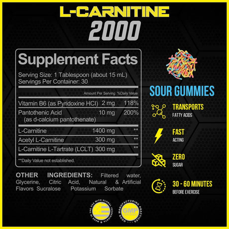 FORZAGEN - Forzagen L- Carnitine 2000 Liquid Sour Gummies 30 Servicios 435Ml. - The Red Vitamin MX - Suplementos Alimenticios - {{ shop.shopifyCountryName }}