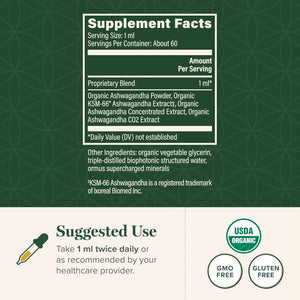 GLOBAL HEALING CENTER - Global Healing Center Organic Ashwagandha Drops 2 Fl.Oz. - The Red Vitamin MX - Suplementos Alimenticios - {{ shop.shopifyCountryName }}