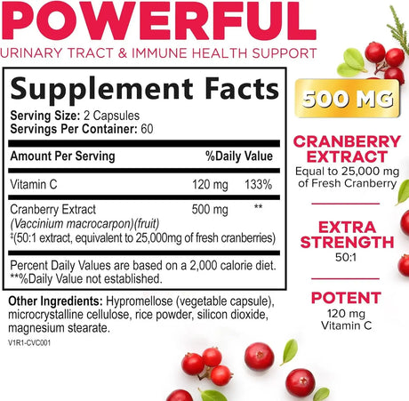 NATURE'S NUTRITION - Nature's Nutrition Cranberry + Vitamin C 120 Capsulas - The Red Vitamin MX - Suplementos Alimenticios - {{ shop.shopifyCountryName }}