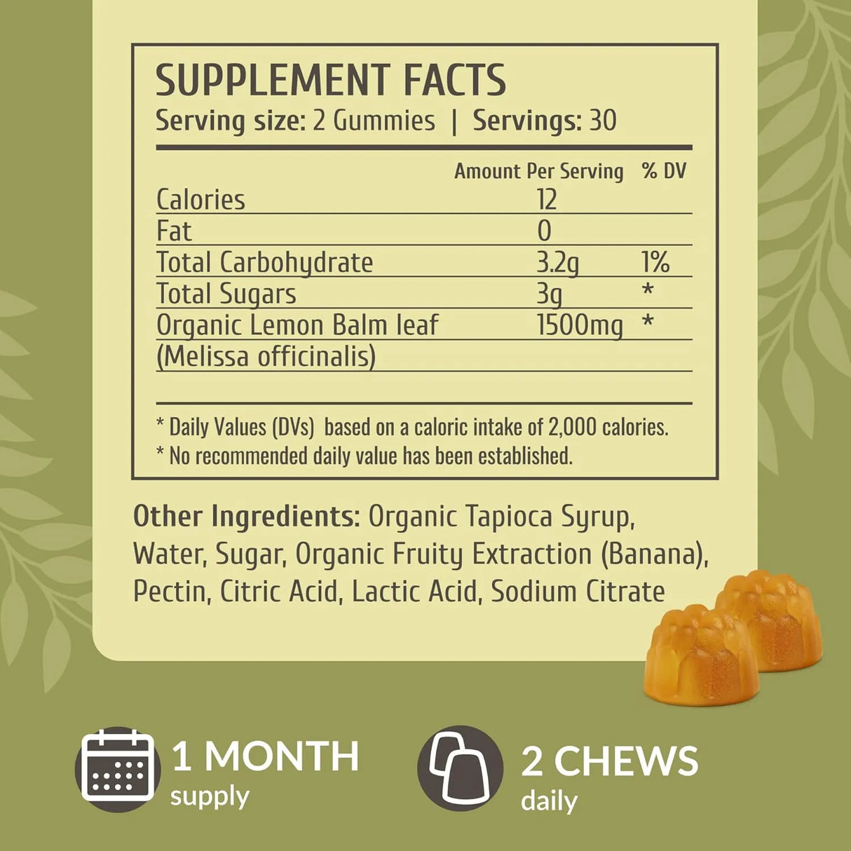 HERBAMAMA - HERBAMAMA Lemon Balm Gummies 1500Mg. 60 Gomitas - The Red Vitamin MX - Suplementos Alimenticios - {{ shop.shopifyCountryName }}
