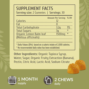 HERBAMAMA - HERBAMAMA Lemon Balm Gummies 1500Mg. 60 Gomitas - The Red Vitamin MX - Suplementos Alimenticios - {{ shop.shopifyCountryName }}