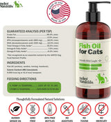 Deley Naturals Wild Caught Fish Oil for Cats with 2X Omega 473Ml.