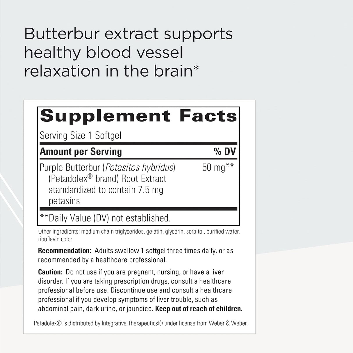 Integrative Therapeutics Petadolex Purple Butterbur Extract 60 Capsulas Blandas