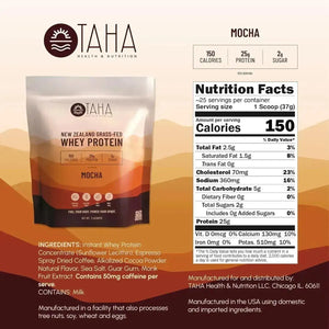 TAHA - Taha New Zealand Grass-Fed Whey Protein Concentrate Powder Mocha 907Gr. - The Red Vitamin MX - Suplementos Alimenticios - {{ shop.shopifyCountryName }}