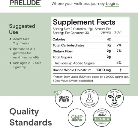 PRELUDE - Prelude Bovine Colostrum Chews 1000Mg. Strawberry 60 Gomitas - The Red Vitamin MX - Suplementos Alimenticios - {{ shop.shopifyCountryName }}