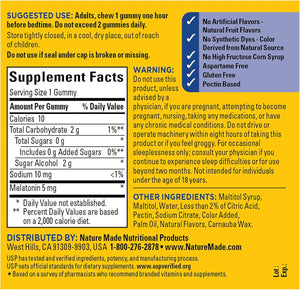 NATURE MADE - Nature Made Zero Sugar Melatonin 5Mg. 70 Gomitas - The Red Vitamin MX - Suplementos Alimenticios - {{ shop.shopifyCountryName }}
